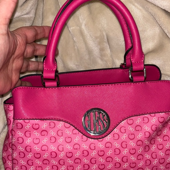 Guess Pink Patterned Satchel - Picture 2 of 11
